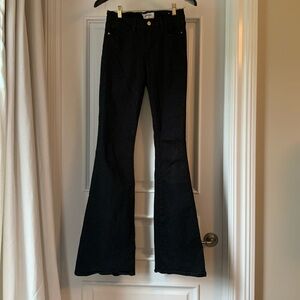 FRAME Le High Flare Black Denim